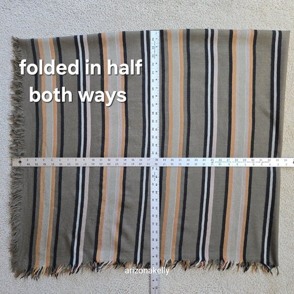 HUGE Wilfred Wool Stripe Blanket Scarf *FLAW* Aritzia - Picture 3 of 13
